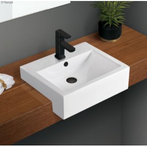 BELINDA Ceramic Semi-Recessed Basin